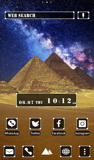 Android application Galaxy Pyramids Theme screenshort