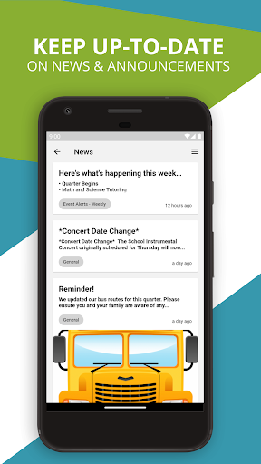 Android application SchoolInfoApp Academy screenshort