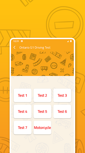 Ontario G1 Driving Test Screen 3