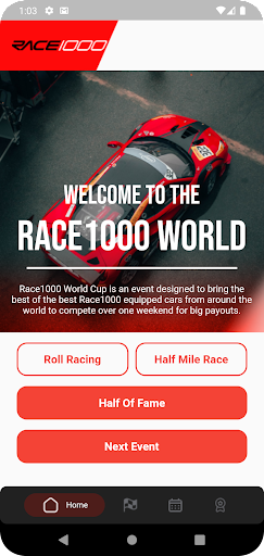 Android application Race1000 screenshort