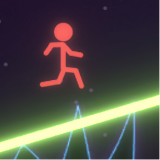 Neon Stickman Draw Runner logo