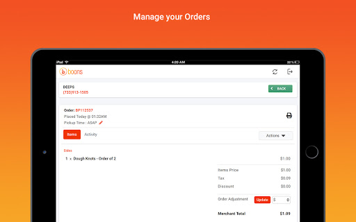 boons Merchant App Screen 3