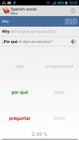 screenshot of Learn Spanish Vocabulary