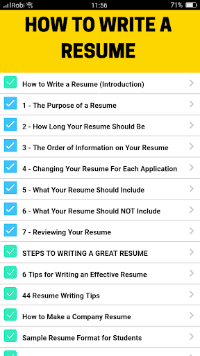 Resume Templates: PDF Formats Screen 3
