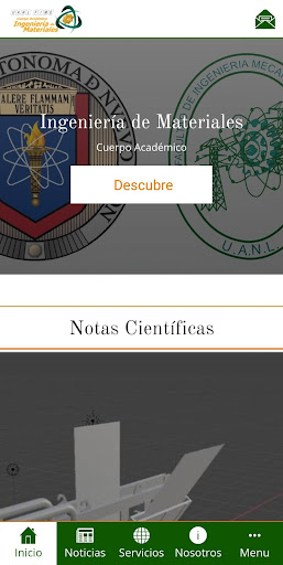 Android application Ing. Materiales screenshort