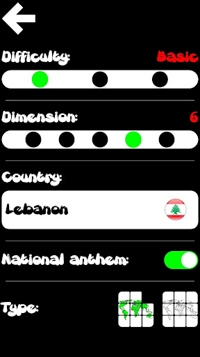 Sliding geographic puzzle Screen 3