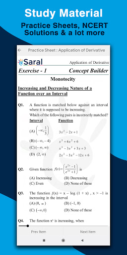 eSaral - Exam Preparation App Screen 3