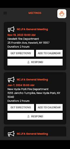 NCJFA APP Screen 2