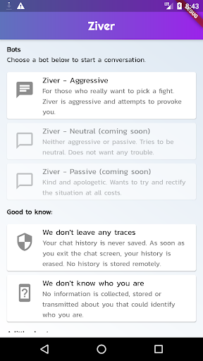Android application Ziver - Always On screenshort