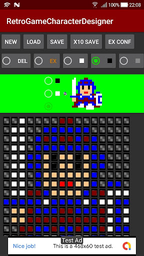Android application Retro Game Character Designer screenshort