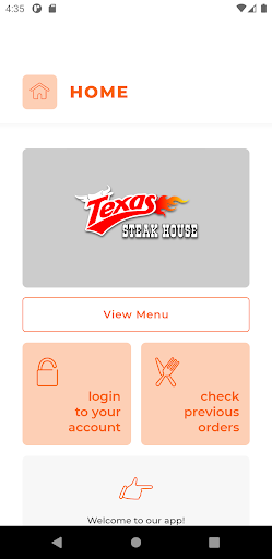 Android application Texas Steak House screenshort