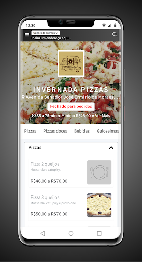 Android application Invernada Pizzas screenshort
