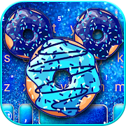 Blue Sugar Micky Donut Keyboard Theme