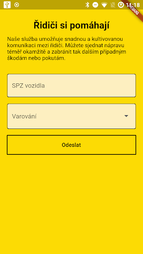 Android application VARUJ MĚ screenshort
