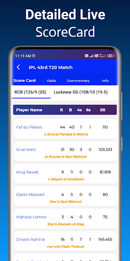 CricMate : Cricket Live Line Screen 3