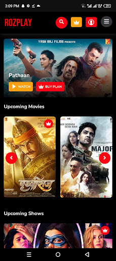 Android application Rozplay: Movies, Web Series TV screenshort