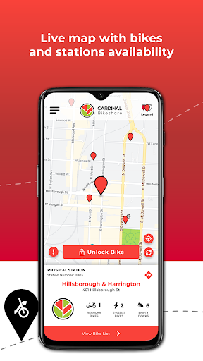 Android application Cardinal Bikeshare screenshort