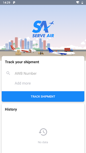 Android application Serve Air Cargo Track & Trace screenshort