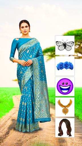 Women Design Saree Pics Editor