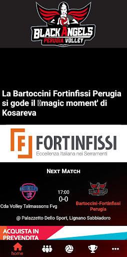 Android application Black Angels Perugia screenshort