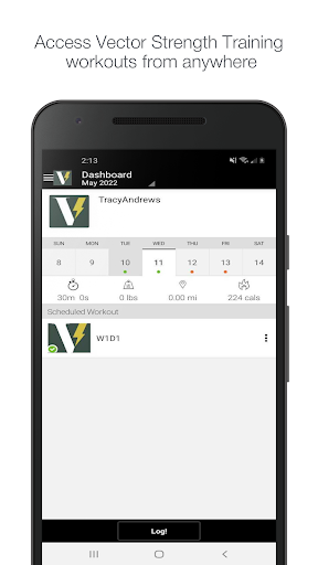 Android application Vector Strength Training screenshort