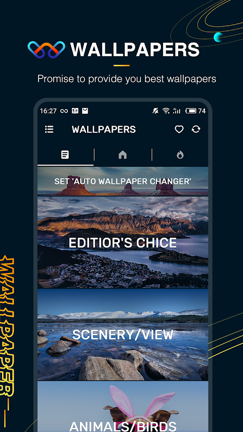 Wallpaper HD-Auto Changerのおすすめ画像1