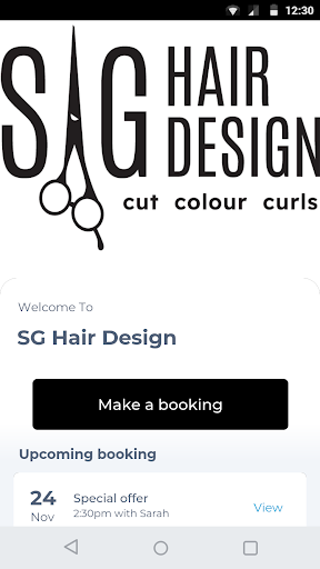 Android application SG Hair Design screenshort