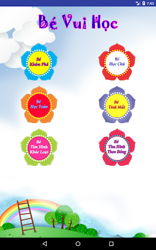 Android application Bé vui học screenshort