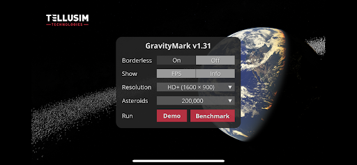 Android application GravityMark GPU Benchmark screenshort