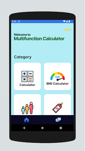 Android application Multifunction Calculator screenshort
