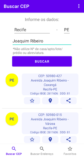 Busca CEP - Encontre endereços Screen 3