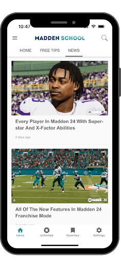 Madden School Screen 2
