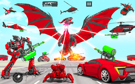 Dragon Robot Police Car Games  screenshots 2