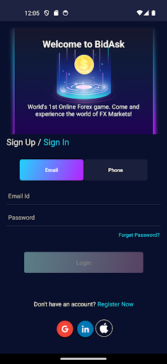 Android application BidAsk screenshort