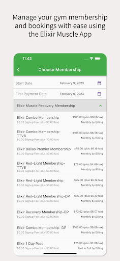 Elixir Muscle Recovery Member Screen 3