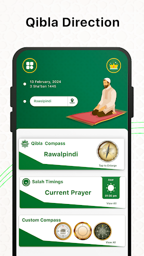 Qibla Compass- Qibla Direction Screen 2