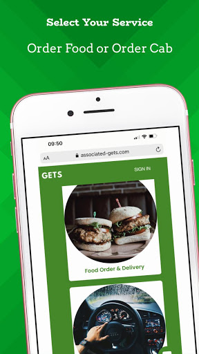 Android application Associated GETS screenshort