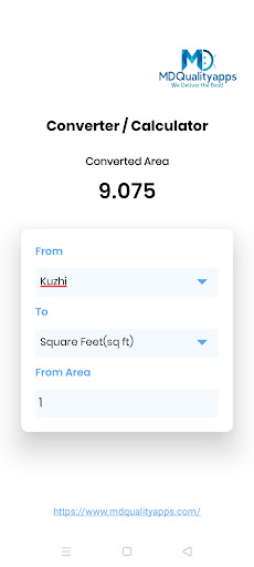 Android application Unit Converter screenshort