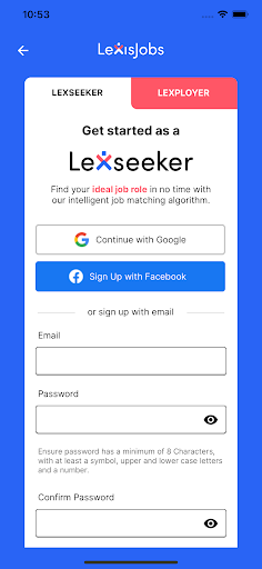 LexisJobs Screen 2