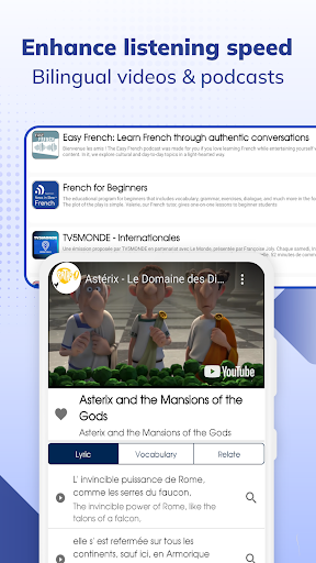 Screenshot of Todaii: Learn French by news