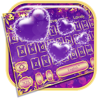Purple Love Bubble Keyboard