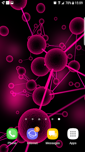 Android application Molecules 3D Live Wallpaper screenshort