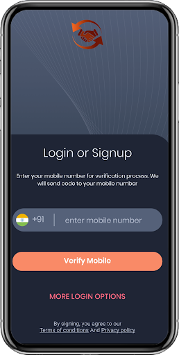 Android application Mutual Transfers screenshort