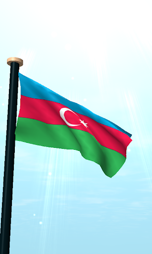 Azerbaijan Flag 3D Wallpaper Screen 2