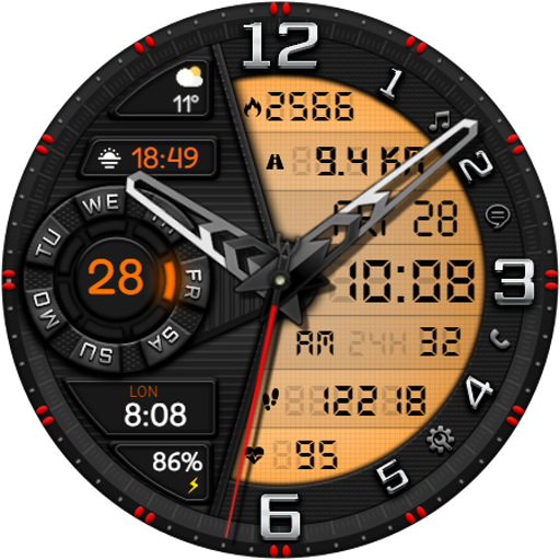 Hybrid RAXTOR WD135 Watch face Download on Windows