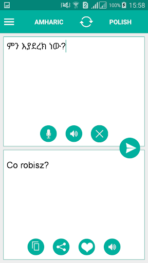 Android application Polish Amharic Translator screenshort