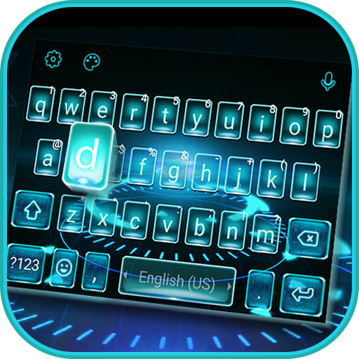 Neon Technology Keyboard Theme  Icon