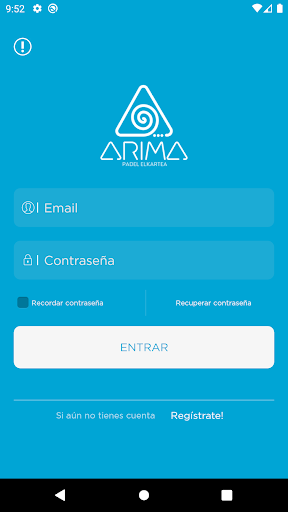 Android application Arima Padel Elkartea screenshort