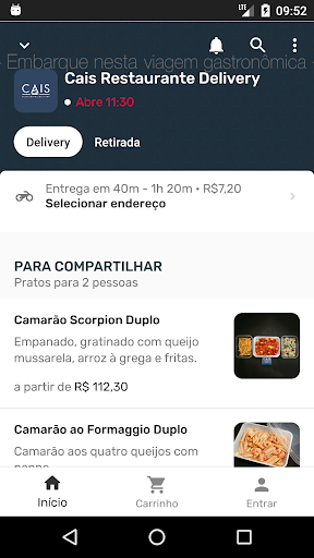 Android application CaisDelivery screenshort