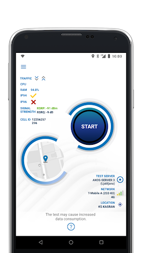 Android application AKOS Test Net screenshort